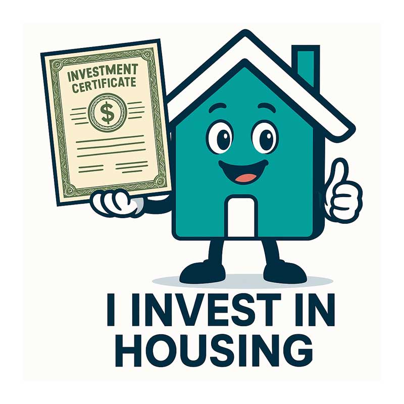 Good Neighbour - Price: $25.00 Help make I Invest in Housing a household name. We did it with recycling—now it’s time to communitize housing. As a Community Housing Ambassador, you’ll receive a digital Ambassador Package that includes:  Ready-to-use assets for email, newsletters, social media, and posters  Access to a community program that helps you start “Building Solutions to the Housing Crisis” right where you live